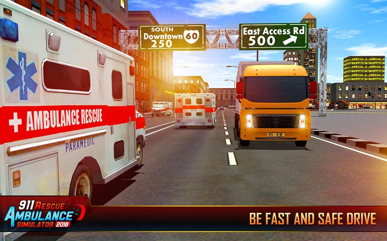 救护车救援驾驶游戏(Ambulance Rescue Driving Games)截图1