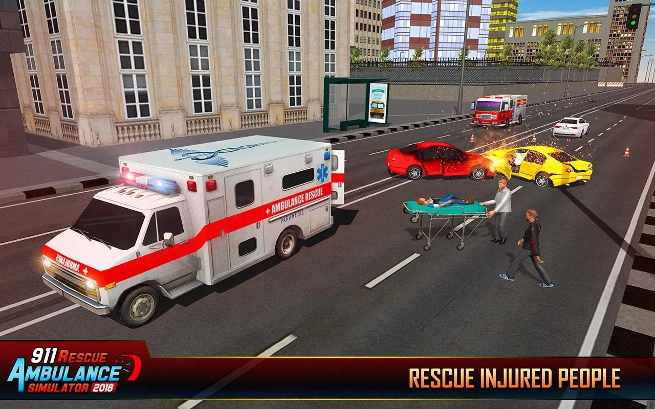 救护车救援驾驶游戏(Ambulance Rescue Driving Games)截图4