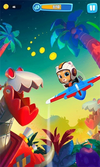 汤姆猫空中小队2023最新版(Talking Tom Sky Run)截图3
