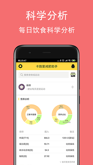 卡路里减肥助手app截图2