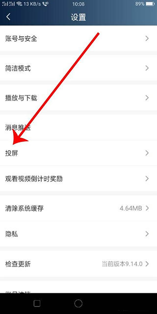 投屏选项