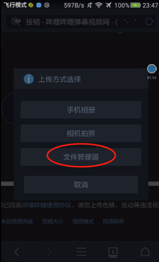 文件选择界面
