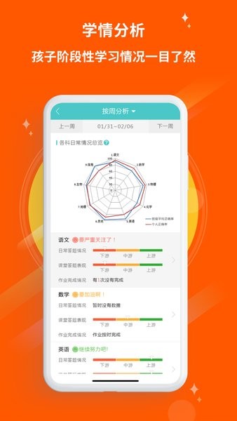 12xue家长端界面展示