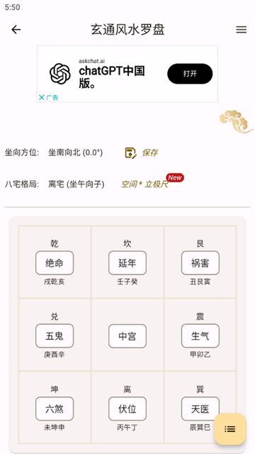 方位吉凶示意图