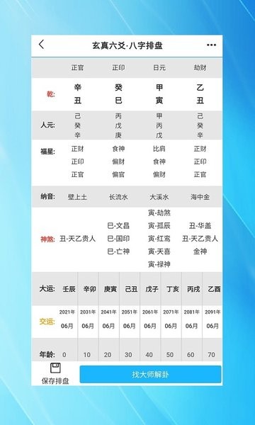 玄真六爻排盘截图2