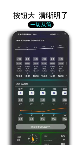 透明天气预报app截图1