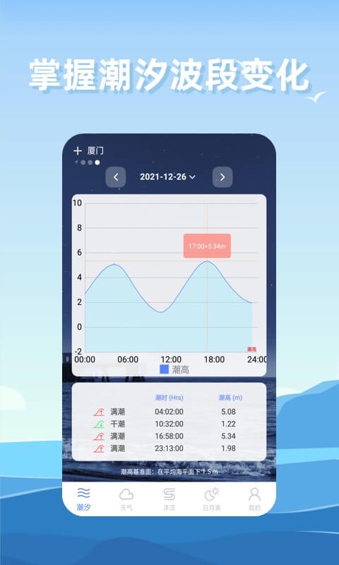 赶海潮汐实时查询表软件