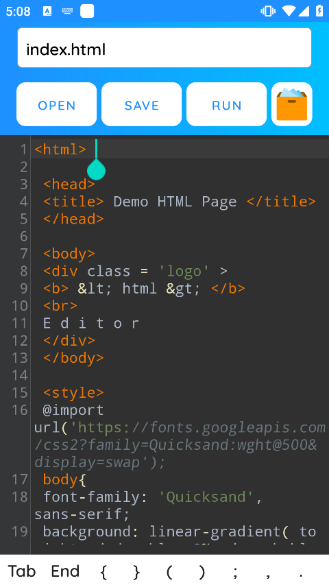 HTML Editor Pro app