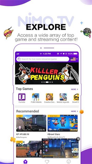 虎牙nimotv直播海外版截图3