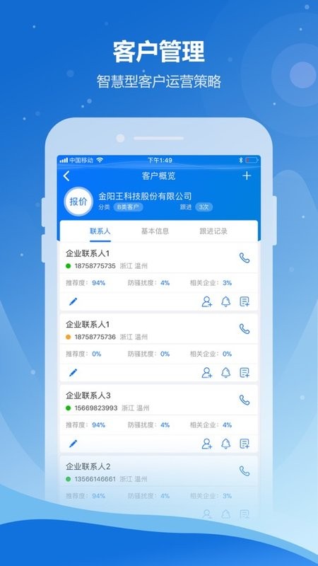 自销猫慧销售电销CRM外呼管理系统截图1