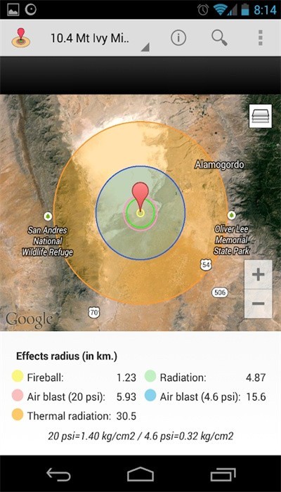 核弹计算器软件(NukeBlast)截图3