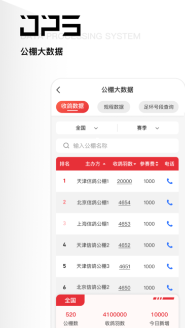 DPS赛鸽查询软件(鸽友宝)截图1