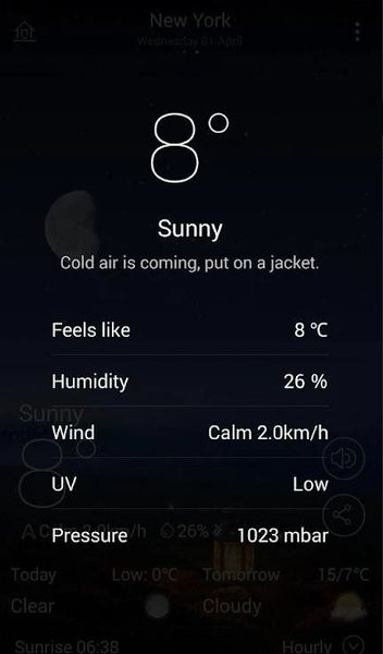 墨迹天气国际版app(MoWeather)截图2