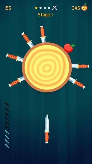 飞刀挑战游戏(Knife Hit)截图1