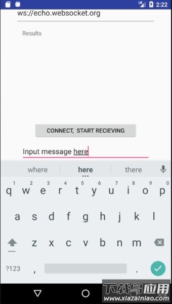 Websocket测试app客户端截图1