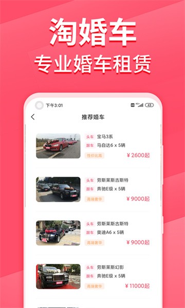 淘婚车平台截图2