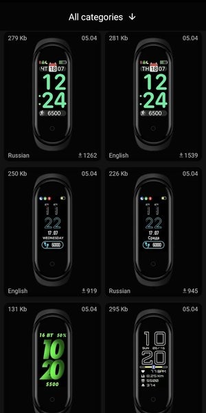 Mi Band 4 watchfaces app截图1