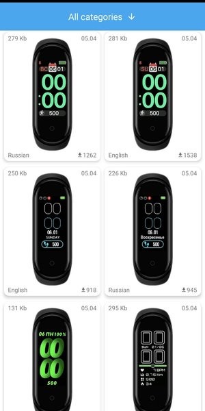 Mi Band 4 watchfaces app截图4