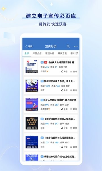 乐语营销合伙人管理系统截图4