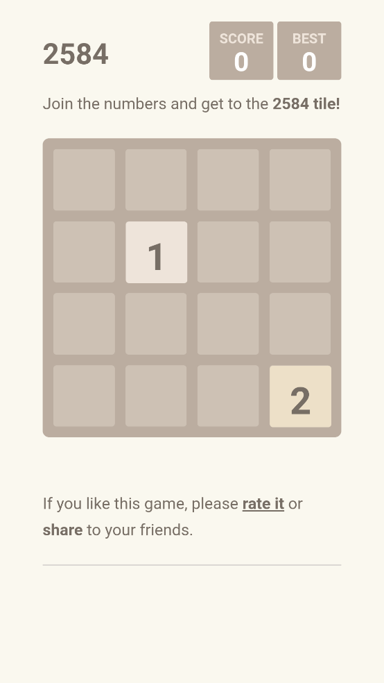 2048斐波那契游戏截图1