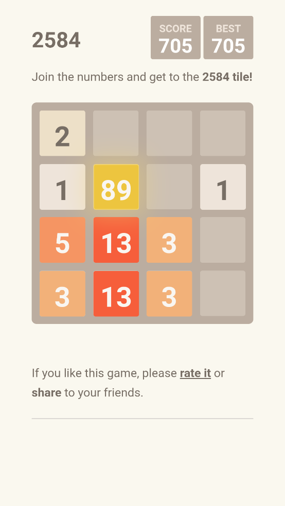2048斐波那契游戏截图4