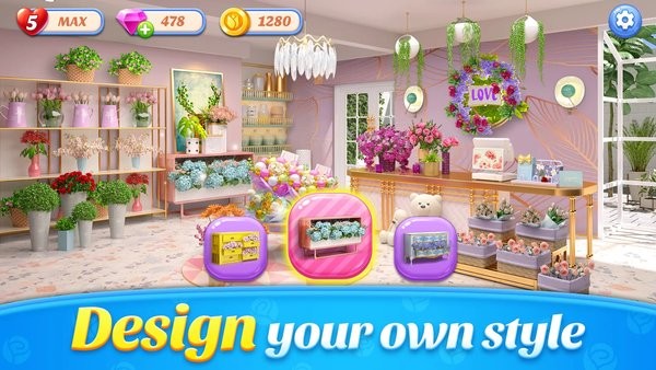 花店改头换面消消乐(Flower Shop Makeover)截图1