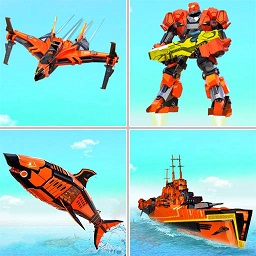 机器人变形直升机游戏