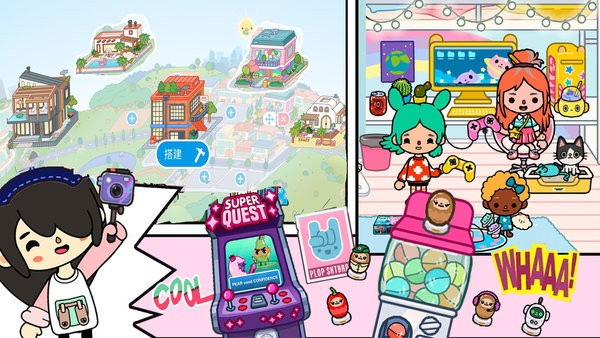 托卡世界三丽鸥小镇夏威夷家具手游最新版截图2