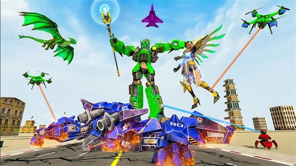 疯狂变形车超级机甲变身突袭最新版截图1