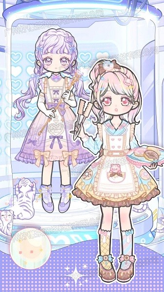 托卡粉彩少女换装下载