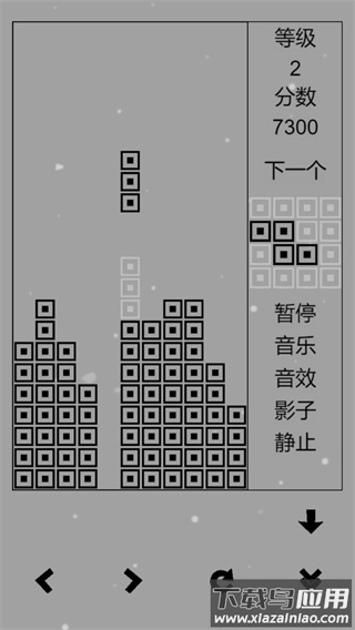 经典俄罗斯方块黑白版下载截图2