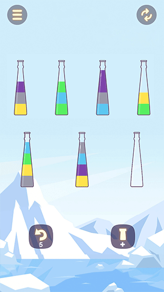 倒来倒趣倒水颜色分类游戏截图