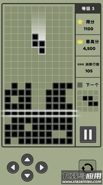 黑白经典俄罗斯方块游戏