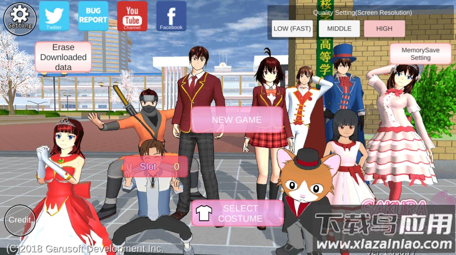 樱花校园模拟器英文版SAKURA SchoolSimulator截图