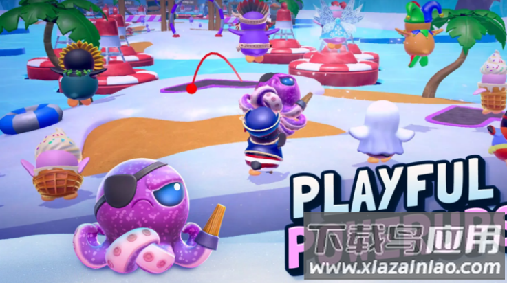 浪漫滑雪萌趣吃鸡游戏(浪漫滑雪：萌趣吃鸡（糖豆人玩法）安装器)最新版截图1