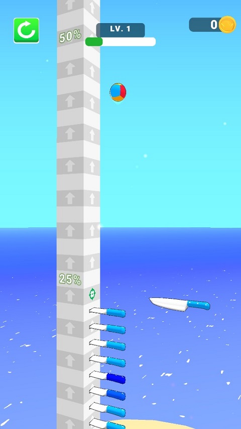 跳跃小球游戏(Ball Up Knife Racing)最新版截图2