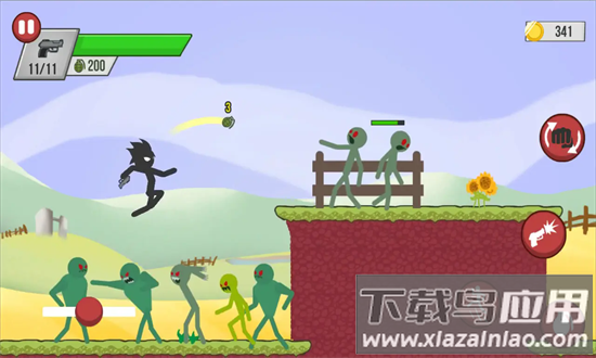 火柴人僵尸射击游戏截图2