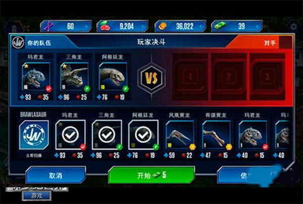 对战阵容示意图