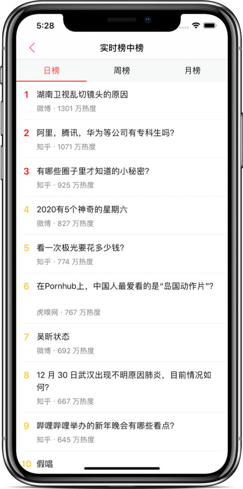 今日热榜官方版截图