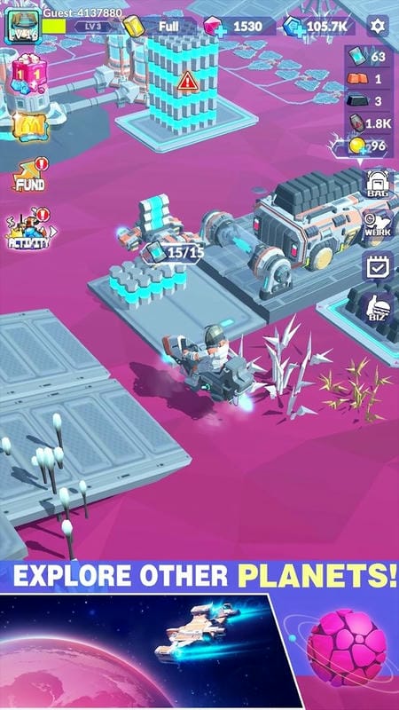 行星拓荒者破解版内置菜单(Space Survivor)最新版截图1