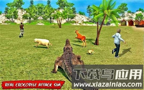 鳄鱼海滩攻击模拟器手机版(Hungry Crocodile Attack 3D)最新版截图3