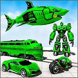 鲨鱼变身机甲游戏