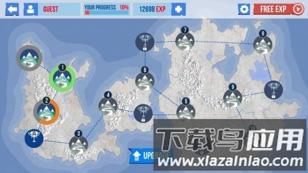 雪鸟滑雪板游戏截图