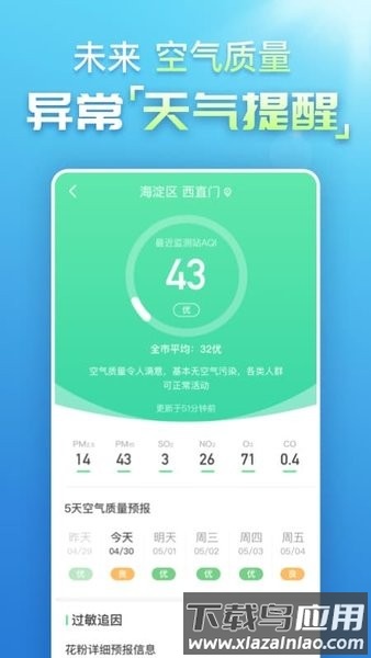 预知天气预报app截图