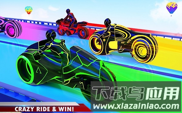 超级坡道摩托车汉化版(Light Bike Stunt)截图