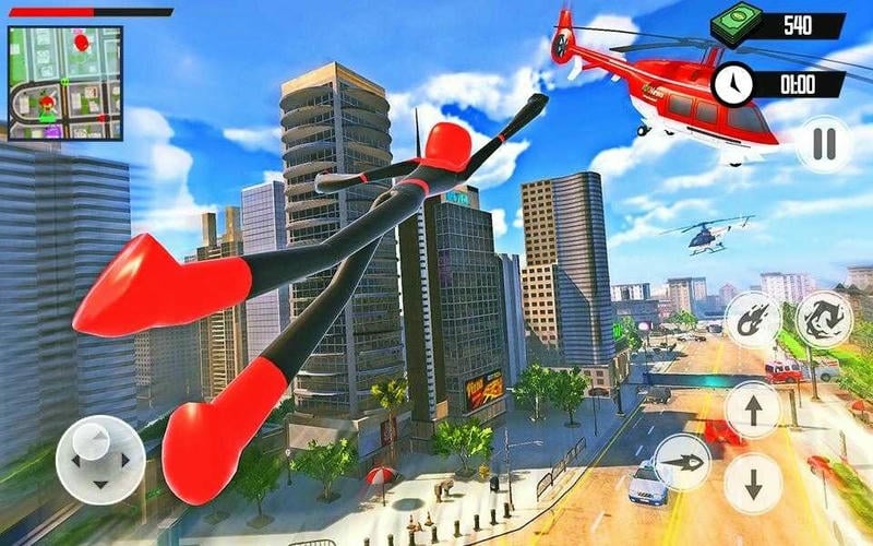 蜘蛛英雄火柴人无限金币(Spider Hero Stickman Rope Gang)截图