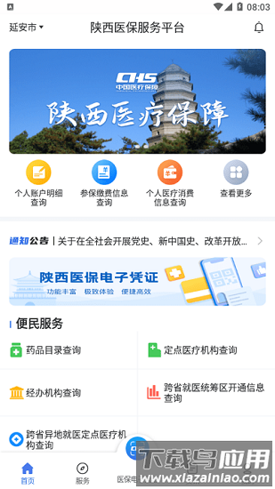 陕西医保服务平台截图3