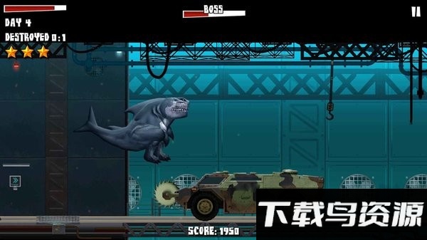 食人鲨横冲直撞游戏(Sharkosaurus Rampage)截图2