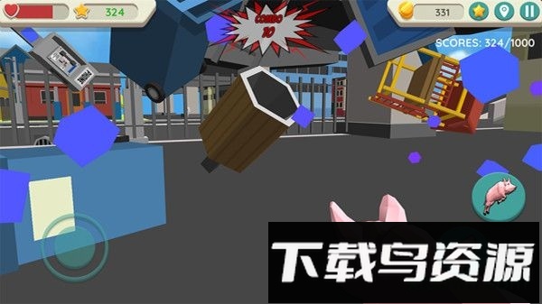 非常普通的猪手游(疯狂的猪模拟)截图2