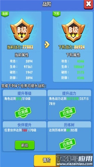 战阶系统示意图
